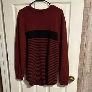 Chic Red and Black Striped Top